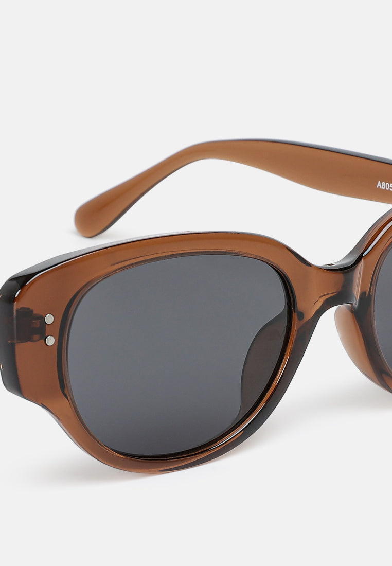 durable cat eye sunglasses by ruw#color_brown