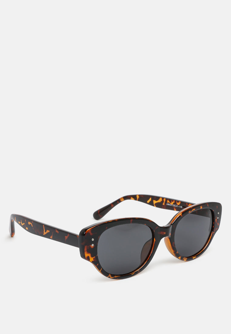 durable cat eye sunglasses by ruw#color_leopard