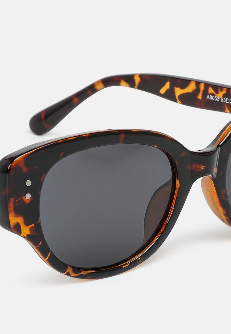 durable cat eye sunglasses by ruw#color_leopard