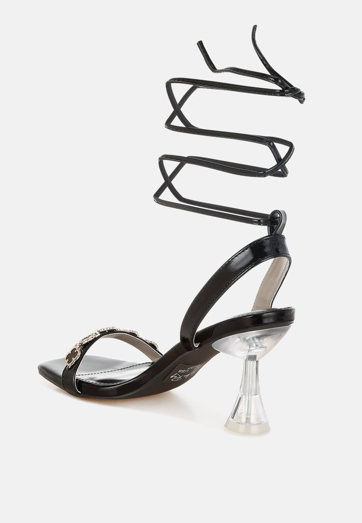 ebina charm detail spool heels#color_black