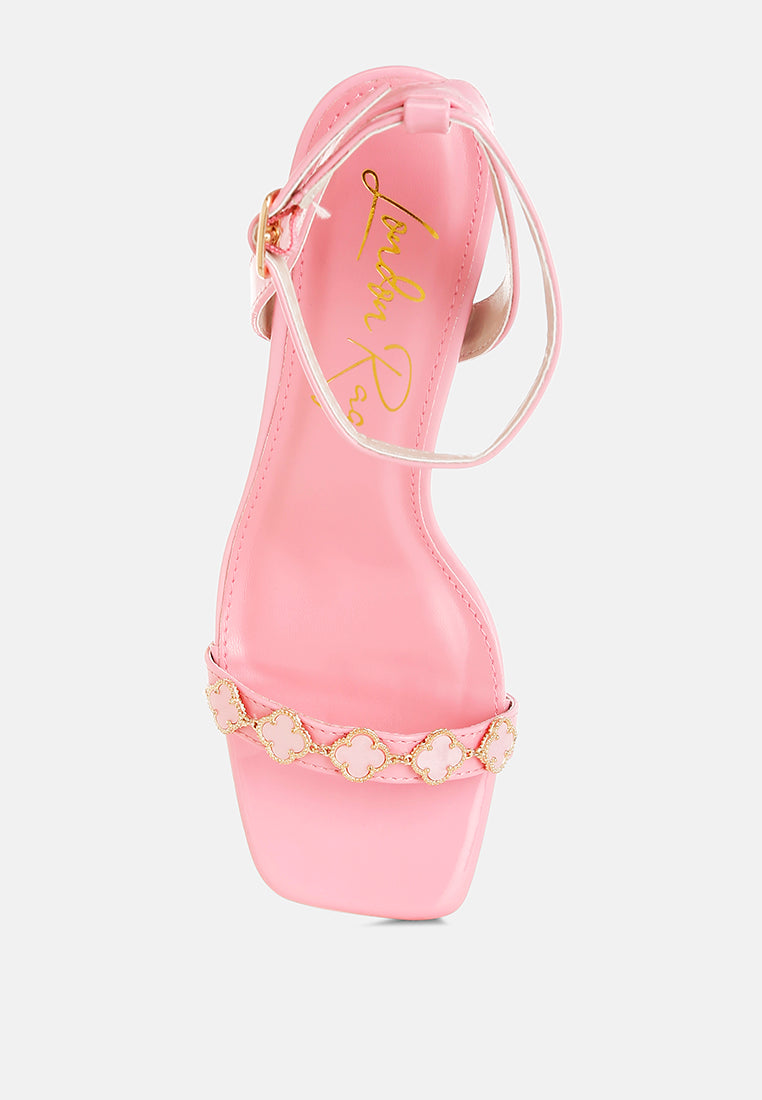 ebina charm detail spool heels#color_pink