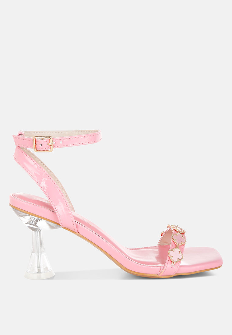 ebina charm detail spool heels#color_pink