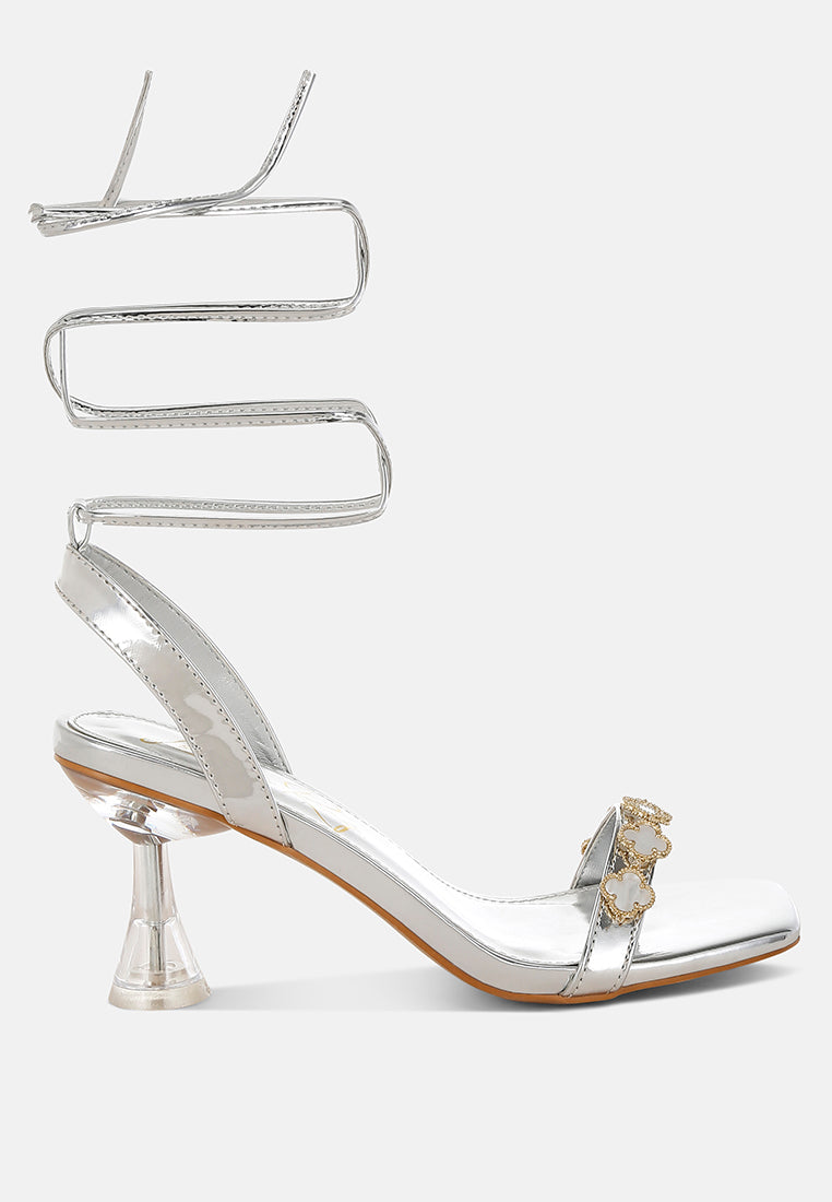 ebina charm detail spool heels#color_silver