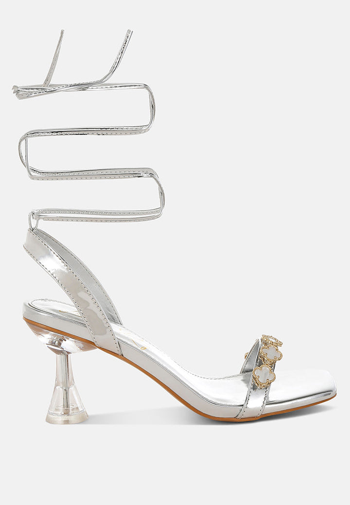 ebina charm detail spool heels#color_silver