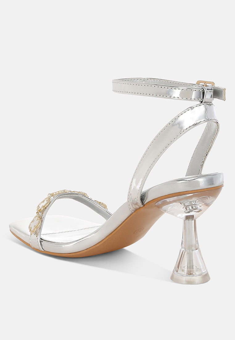 ebina charm detail spool heels#color_silver
