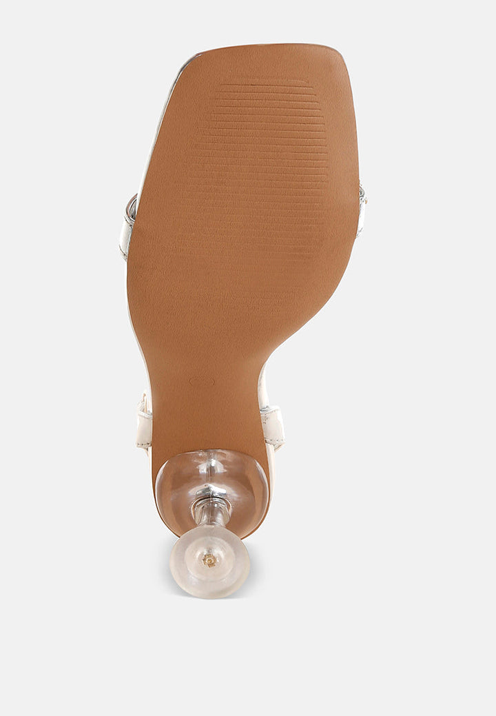 ebina charm detail spool heels#color_silver