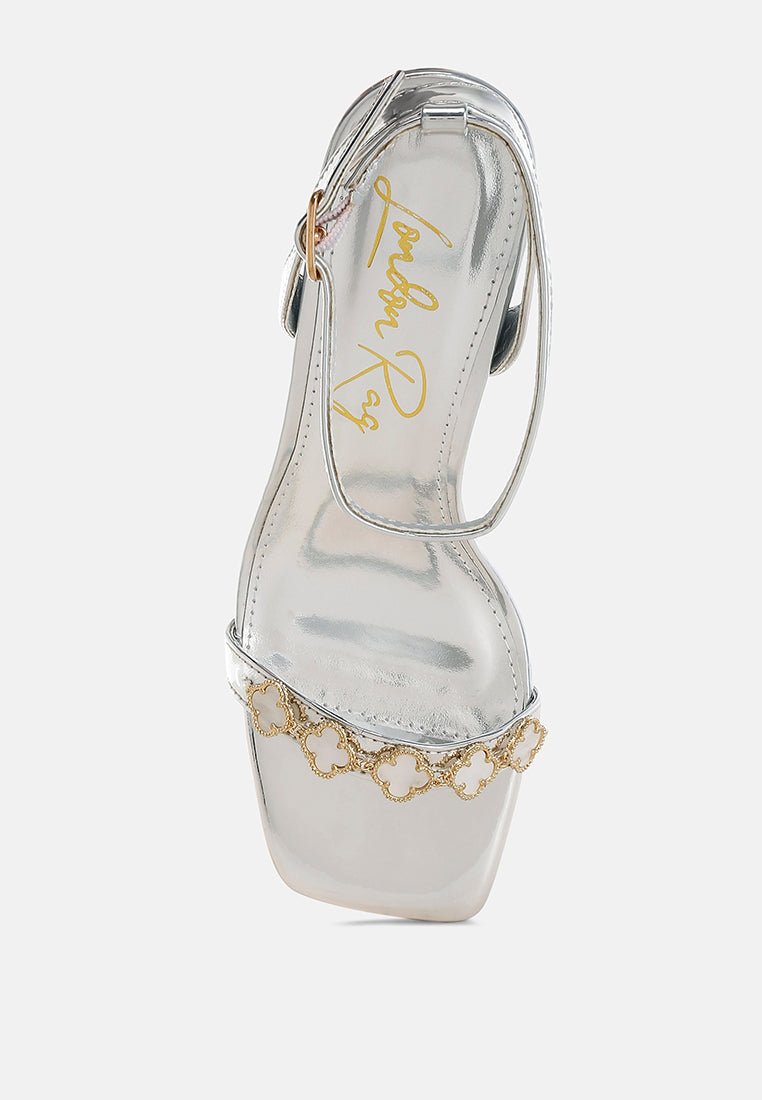 ebina charm detail spool heels#color_silver