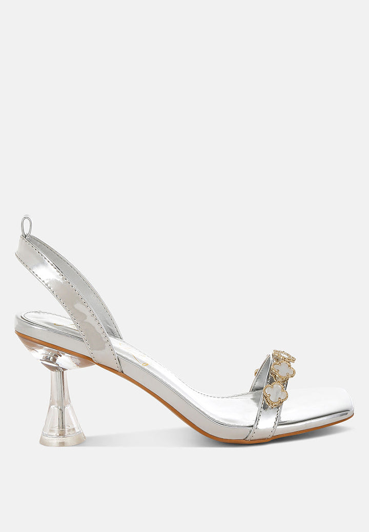 ebina charm detail spool heels#color_silver