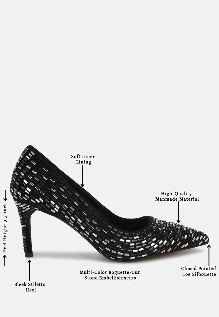 elodie rhinestones embellished pump heels#color_black-suede