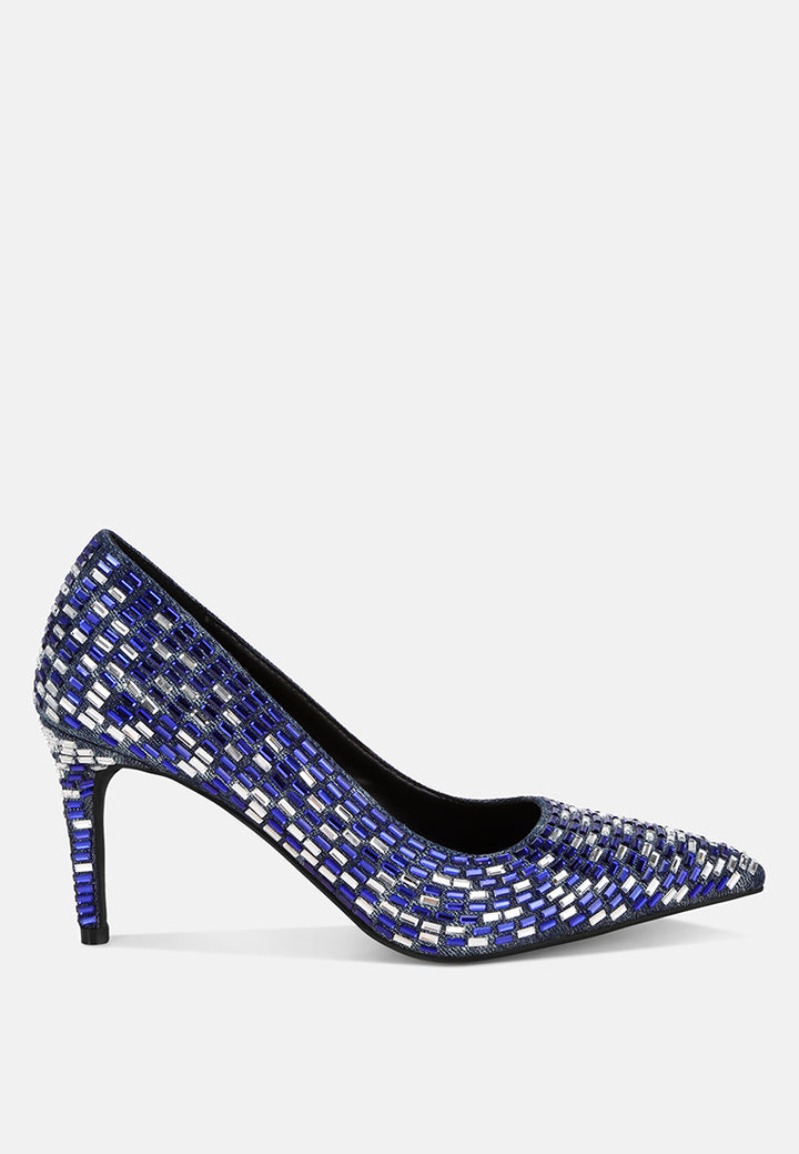 elodie rhinestones embellished pump heels#color_denim