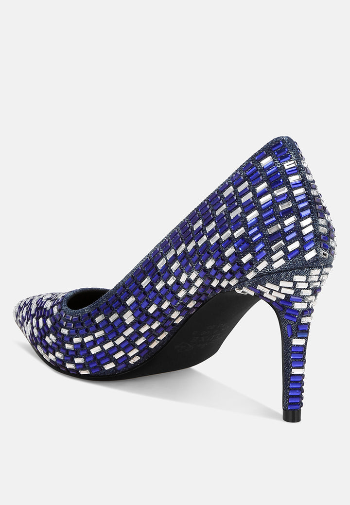 elodie rhinestones embellished pump heels#color_denim