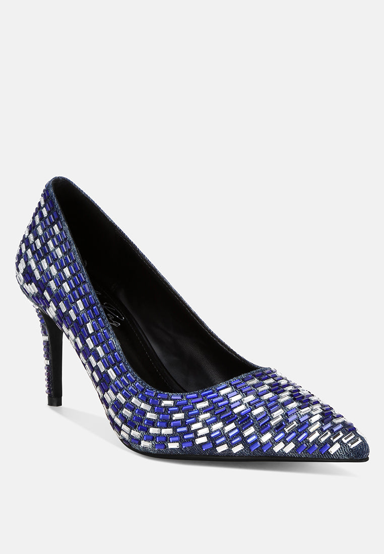 elodie rhinestones embellished pump heels#color_denim