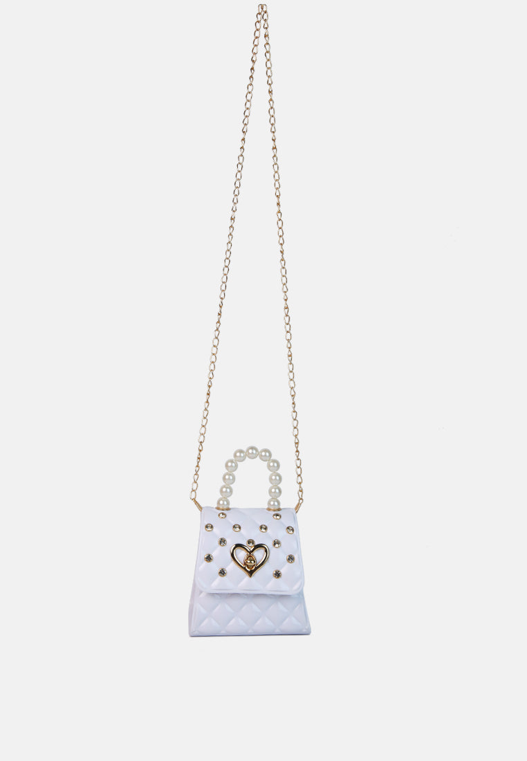 embellished quilted pattern mini bag#color_white