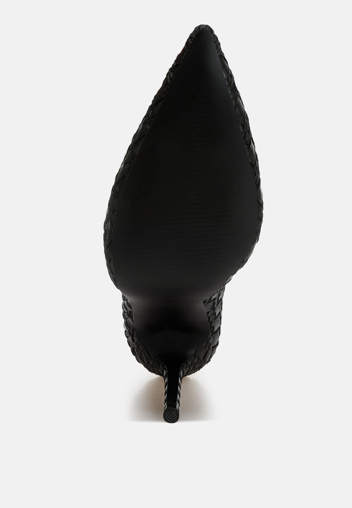embossed concave cut ankle boots by ruw#color_black