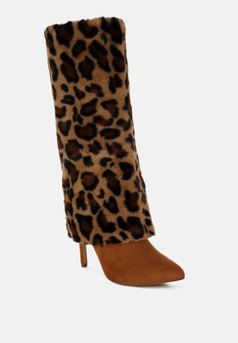 fold-over calf-high boots by ruw#color_leopard