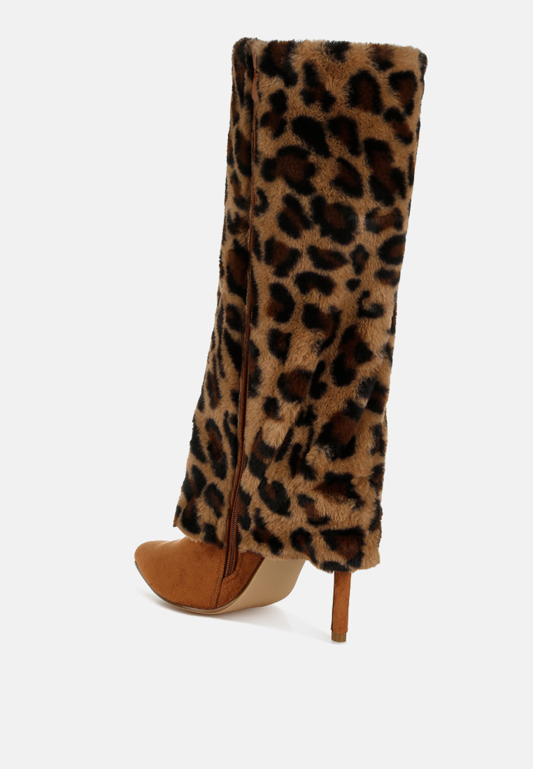 fold-over calf-high boots by ruw#color_leopard