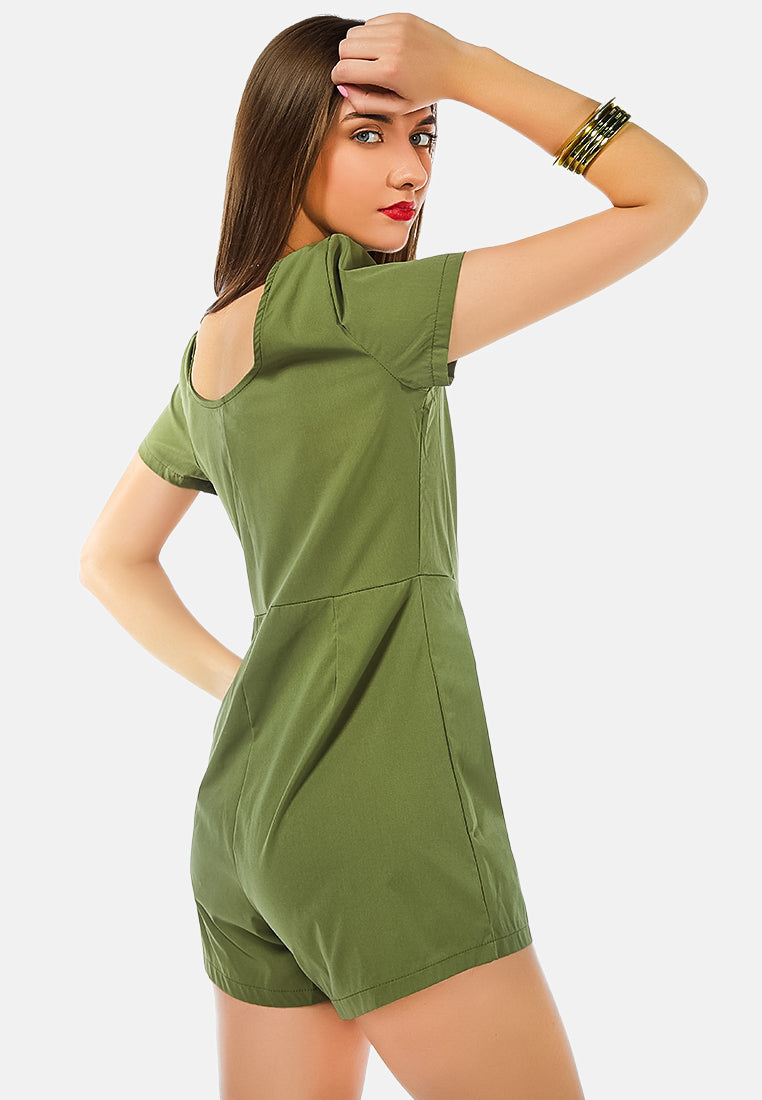 fair play button-up romper by ruw#color_green