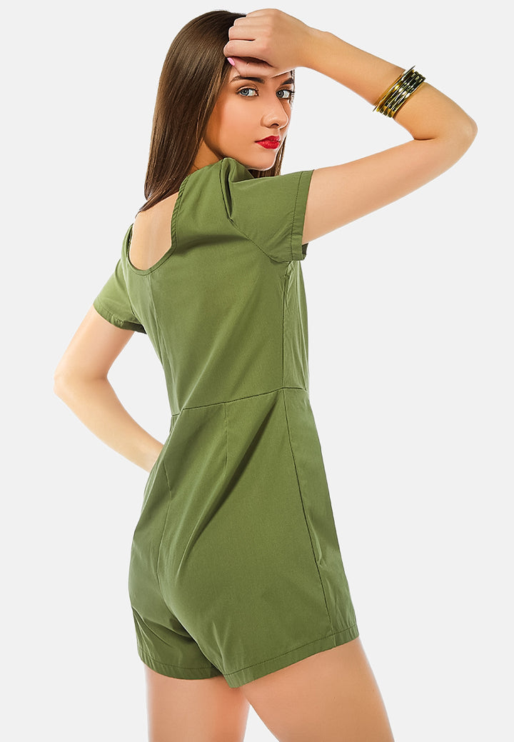 fair play button-up romper by ruw#color_green