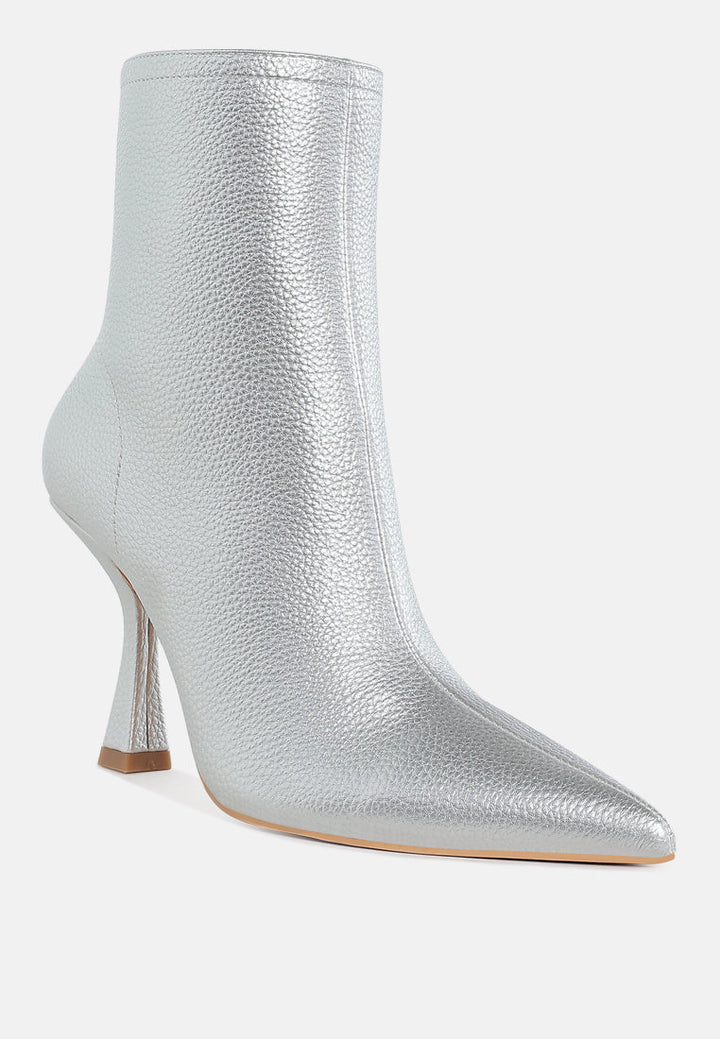 metallic pointed toe ankle boots by ruw#color_silver