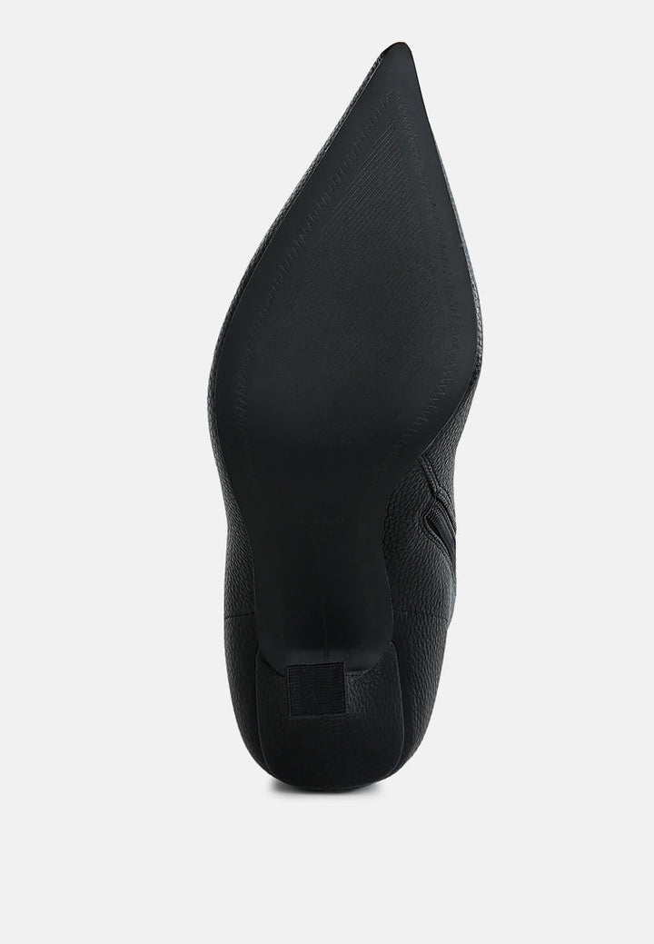 pleather pointed toe ankle boots by ruw#color_black