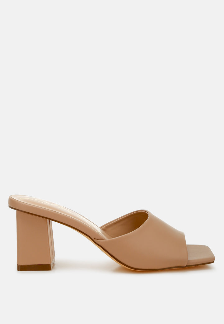 faux leather block heel sandals #color_camel