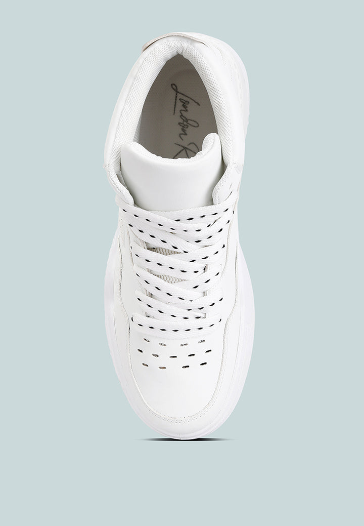 faux leather chunky sneakers#color_white