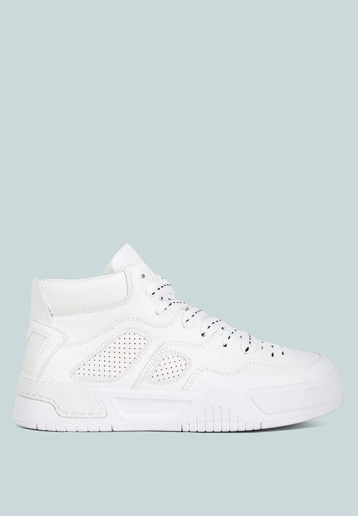faux leather chunky sneakers#color_white