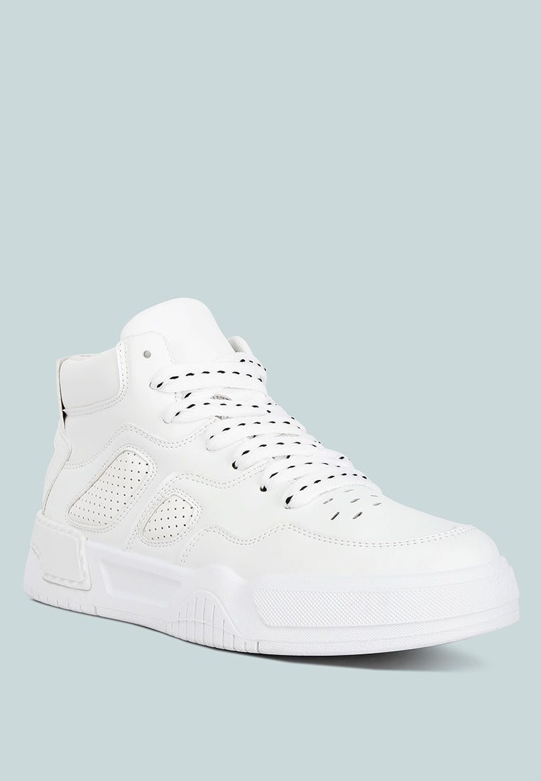 faux leather chunky sneakers#color_white