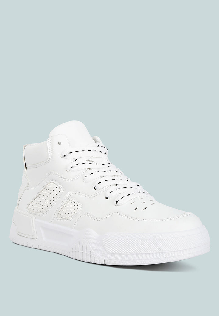 faux leather chunky sneakers#color_white