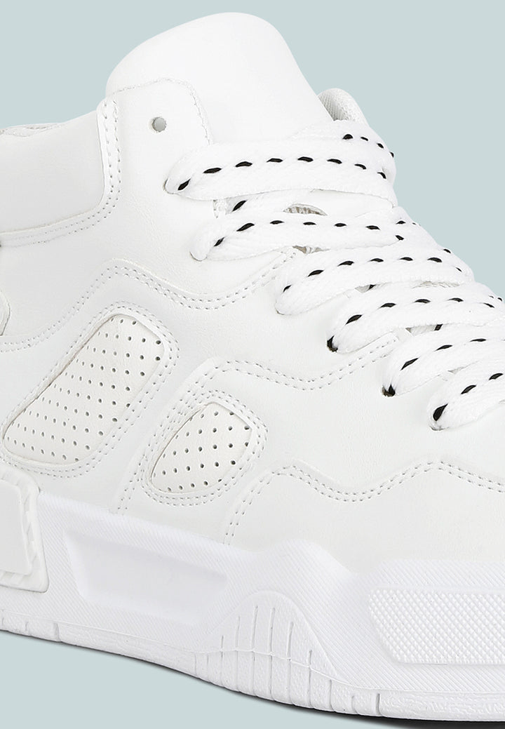 faux leather chunky sneakers#color_white