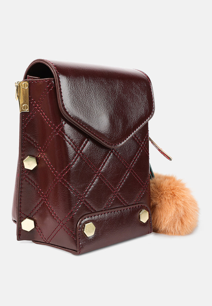 faux leather mini sling bag#color_burgundy