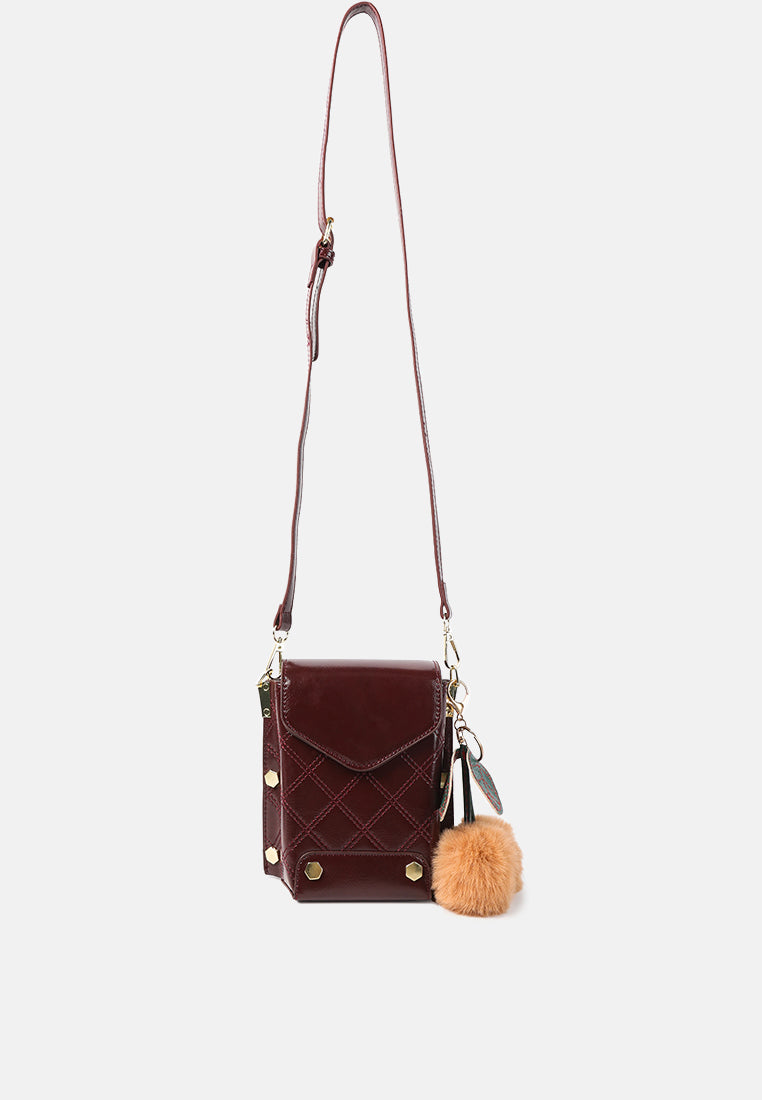 faux leather mini sling bag#color_burgundy