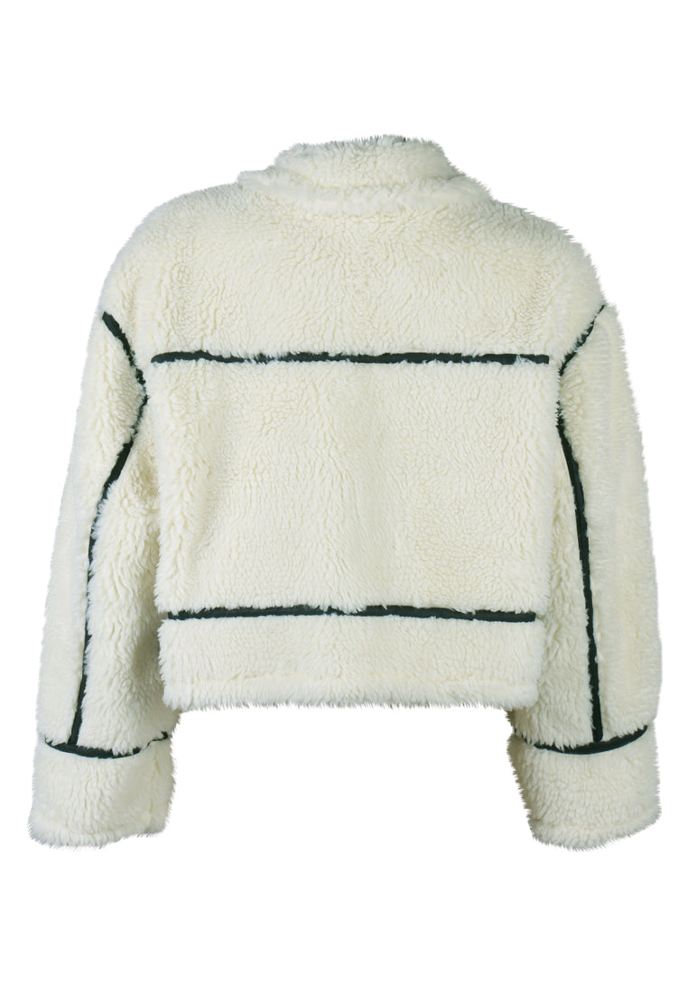 faux shearling aviator jacket by ruw#color_cream