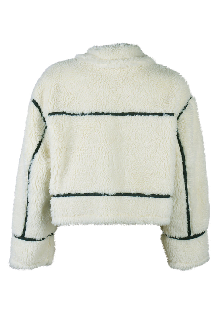 faux shearling aviator jacket by ruw#color_cream