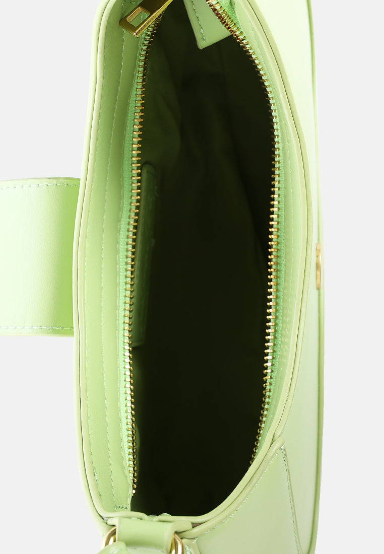 faux leather shoulder bag by ruw#color_green