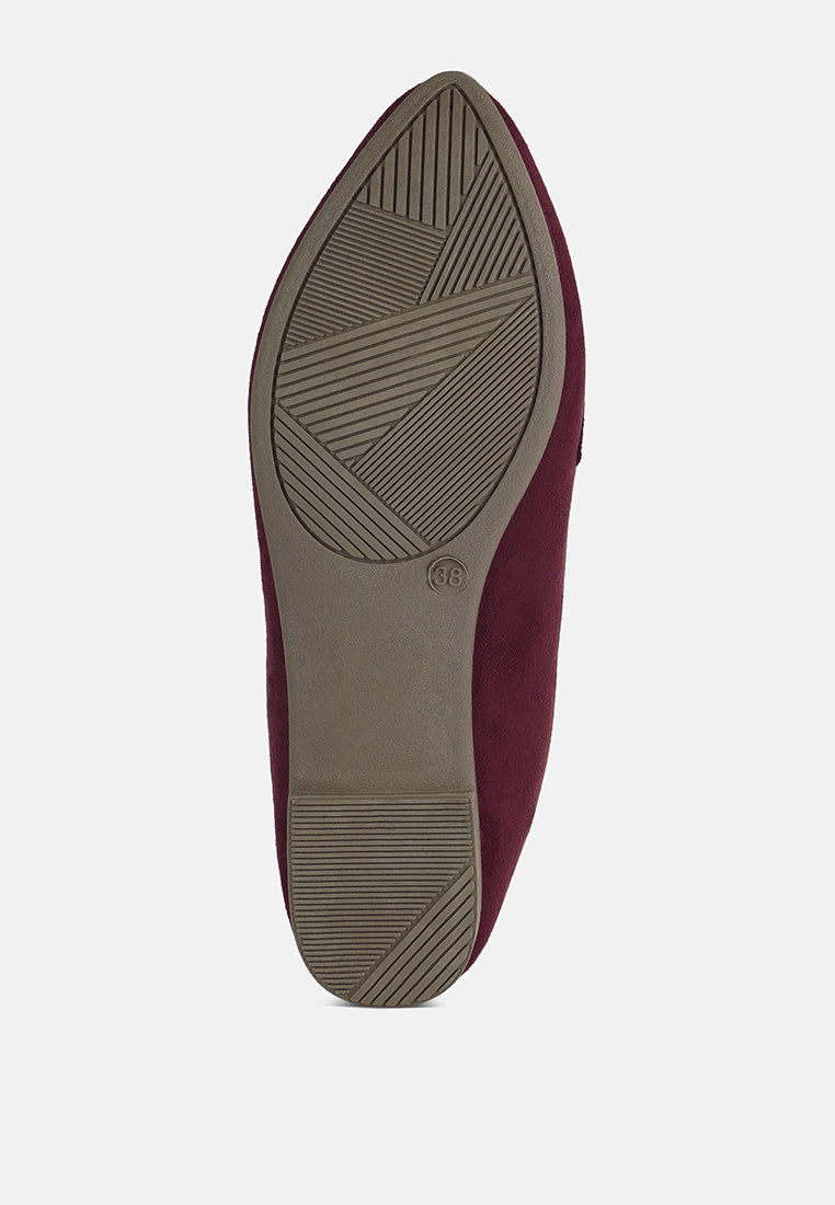 horsebit detail flexible loafers by ruw #color_burgundy