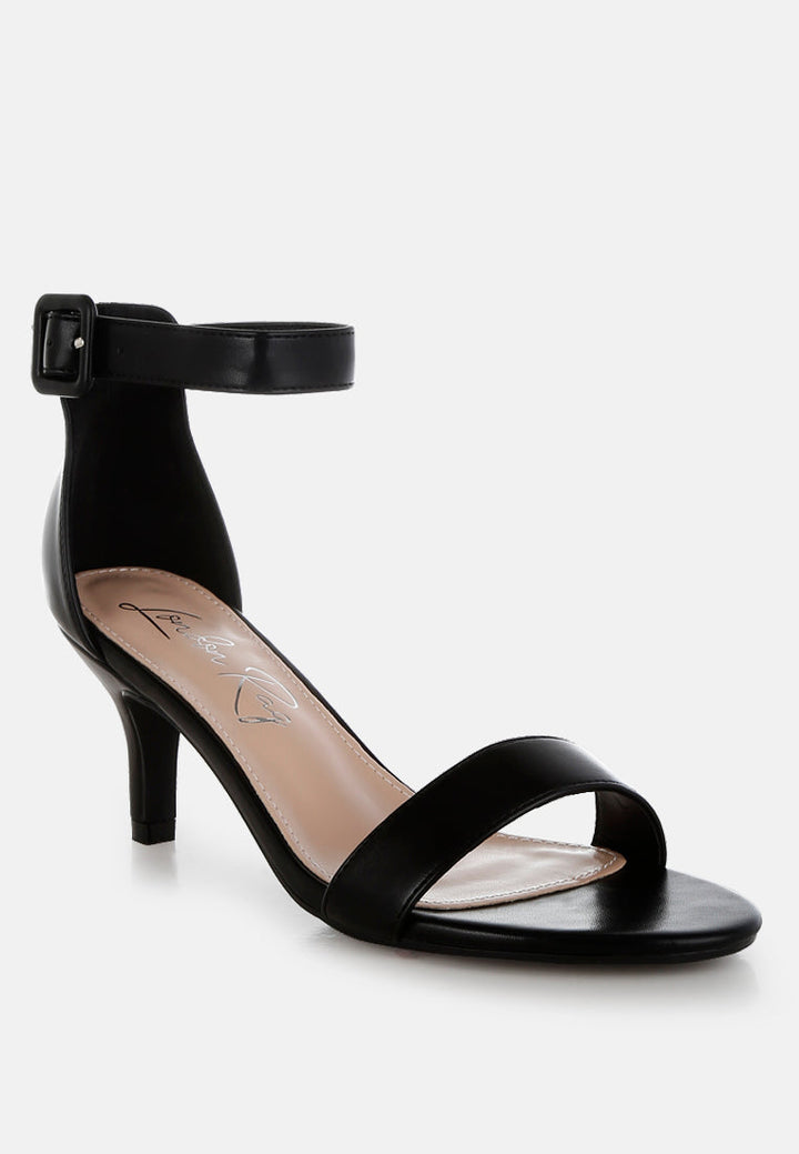 faux leather kitten heel sandals by ruw#color_black