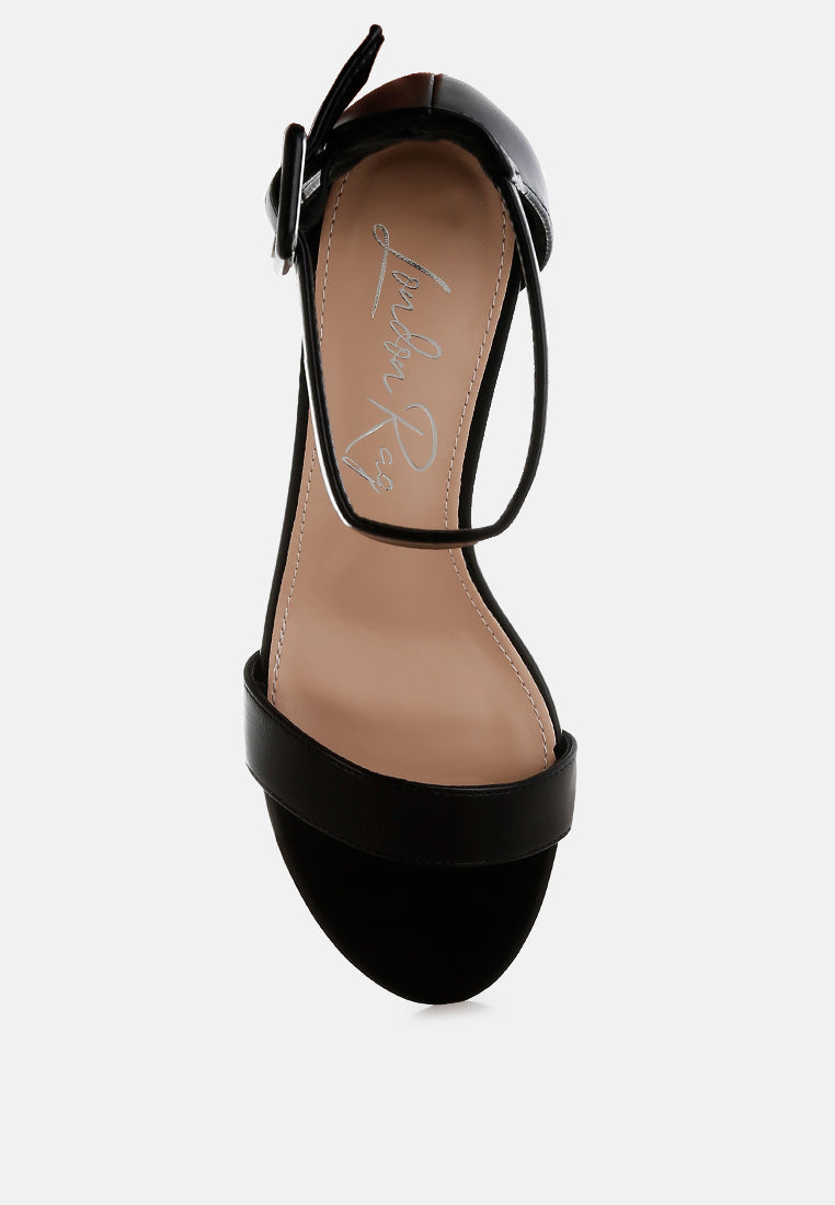 faux leather kitten heel sandals by ruw#color_black