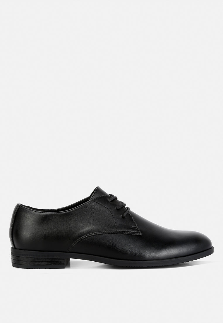 men's minimalist derby shoes by ruw#color_black