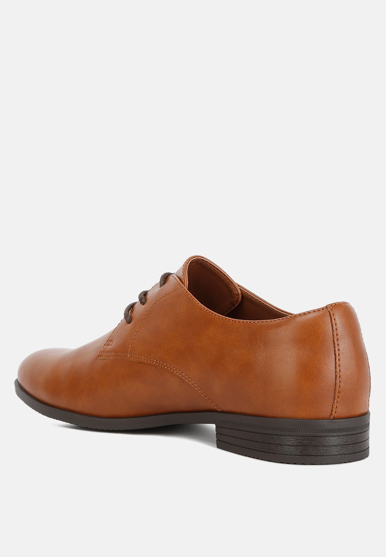 men's minimalist derby shoes by ruw#color_tan