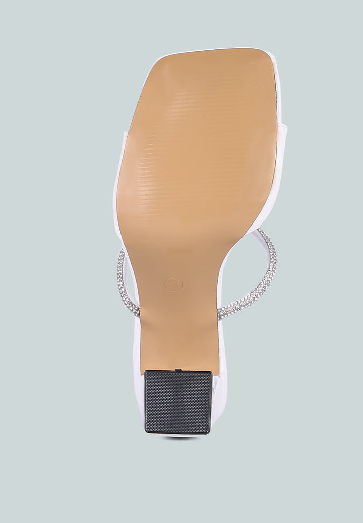 fineapple rhinestone embellished clear sandals by ruw#color_white