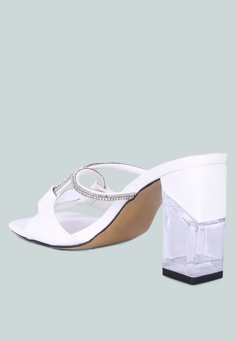 fineapple rhinestone embellished clear sandals by ruw#color_white