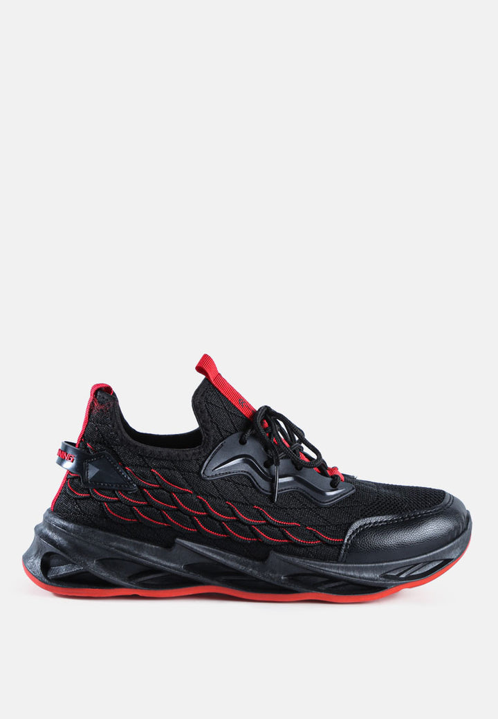 fish scale goovy running trainers#color_black