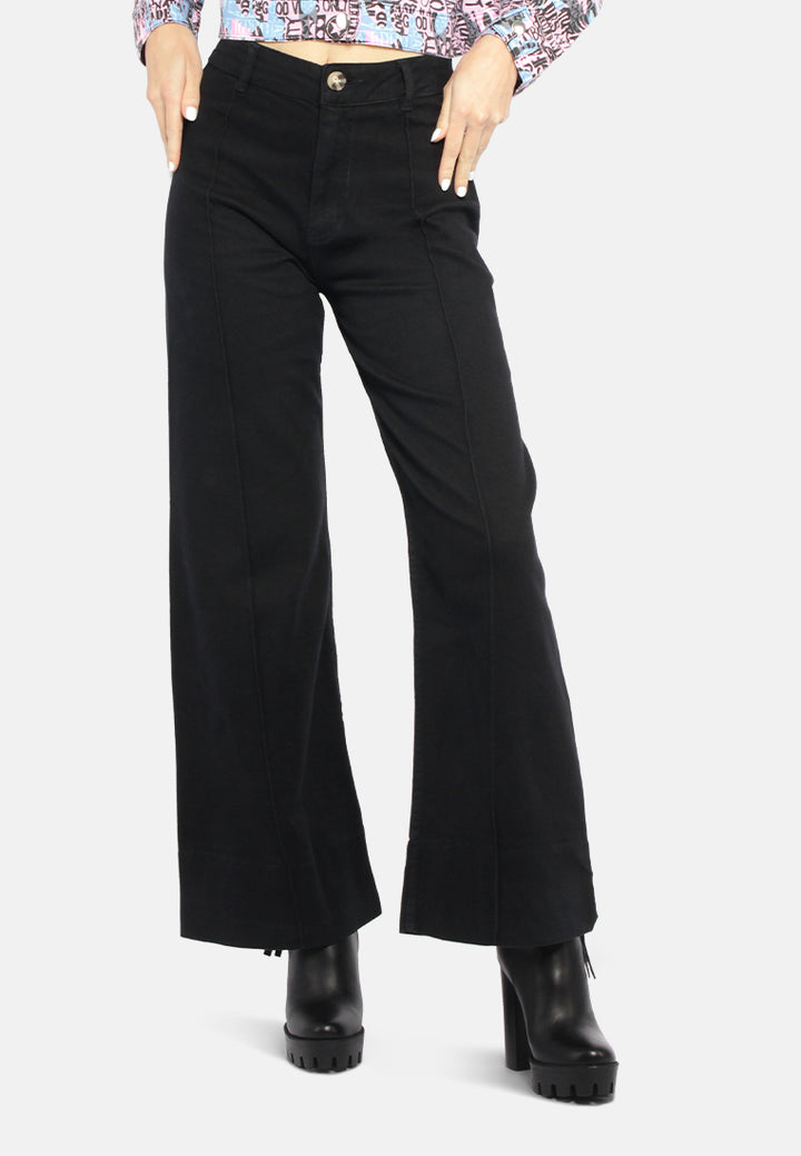 flared pants for women#color_black