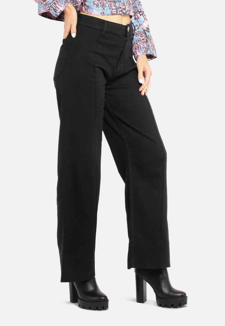 flared pants for women#color_black