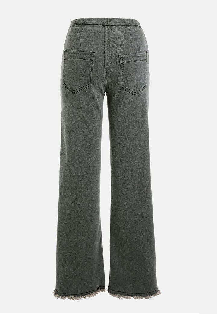 flared denim jeans by ruw#color_black