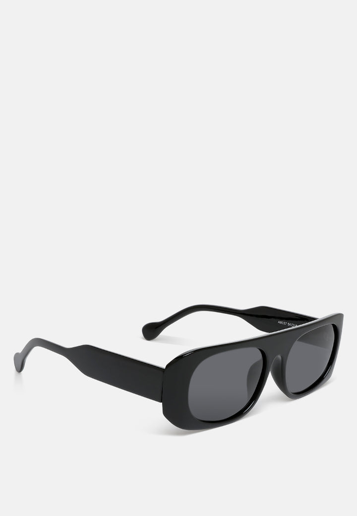 flat bridge oval sunglasses by ruw#color_black