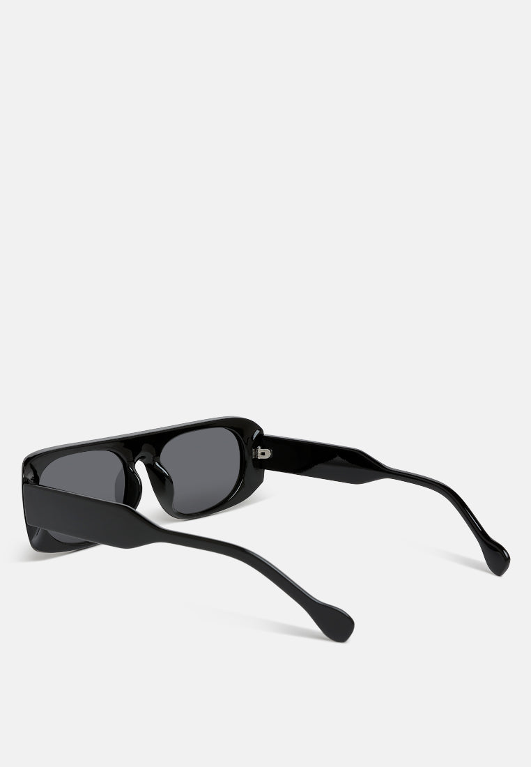 flat bridge oval sunglasses by ruw#color_black