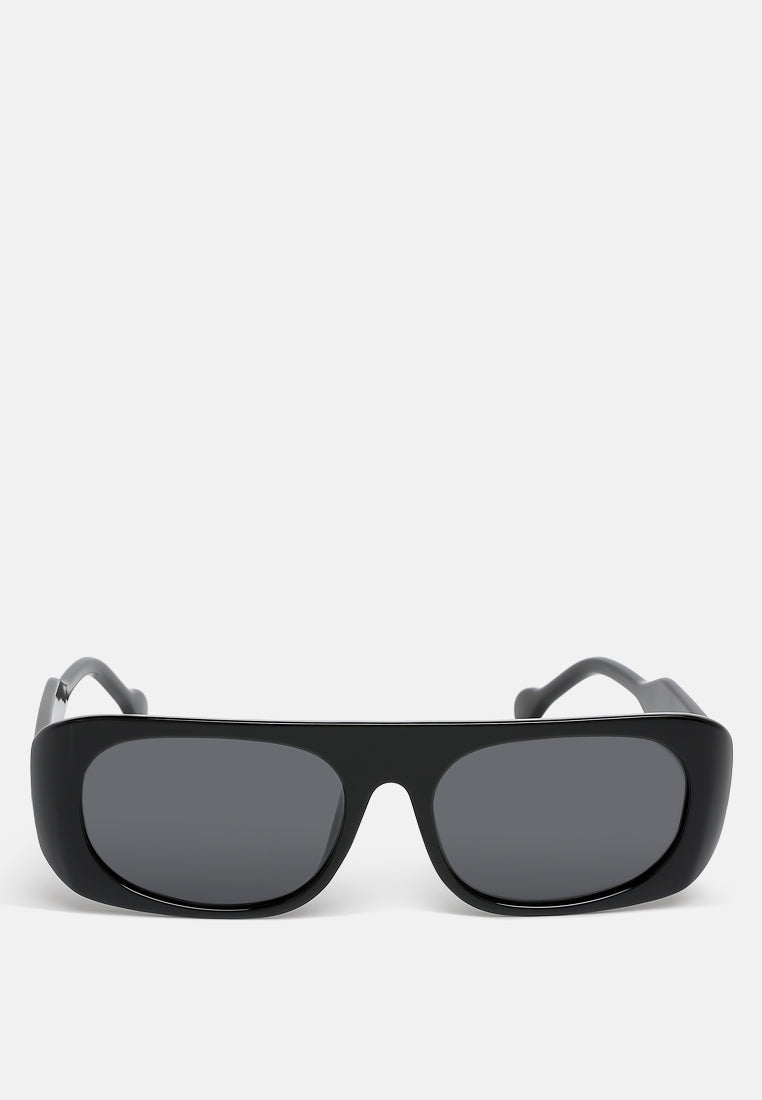 flat bridge oval sunglasses by ruw#color_black