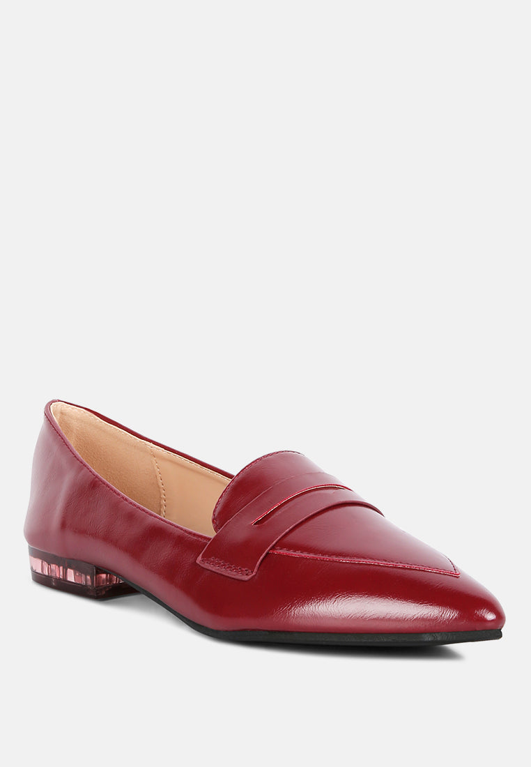 peretti flat formal loafers#color_red